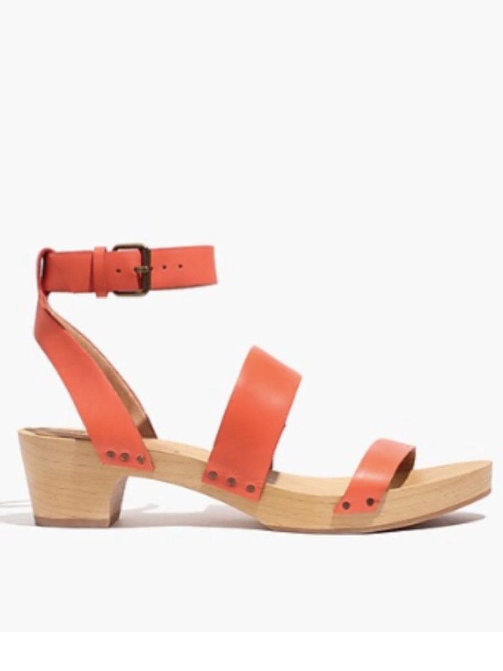 Madewell salmon pink Jodi clock heels shoes strappy size 8.5